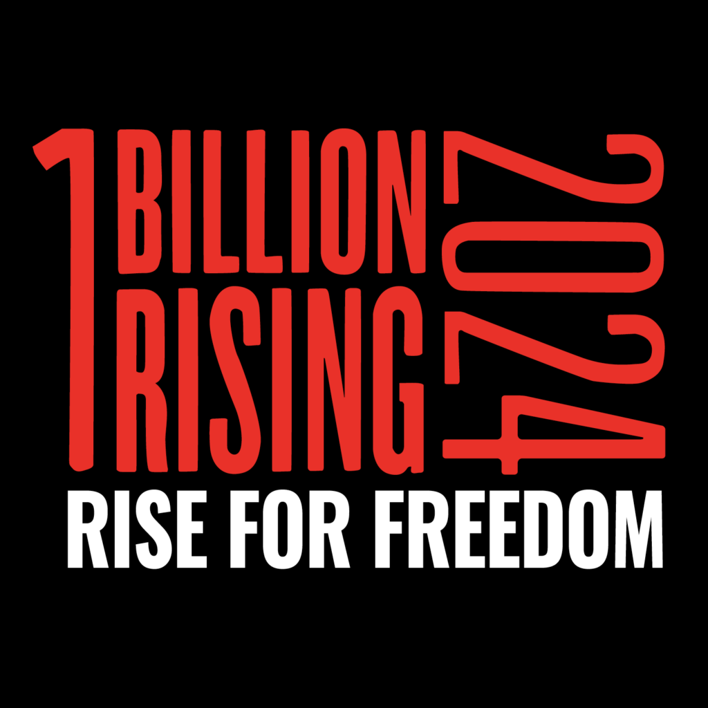 Logo von one Billion rising 2024 rise for freedom